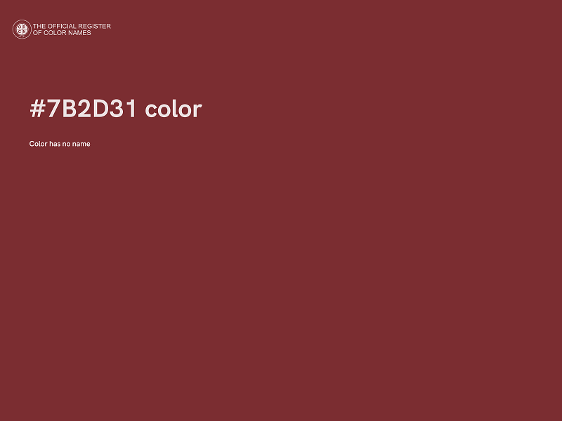 #7B2D31 color image