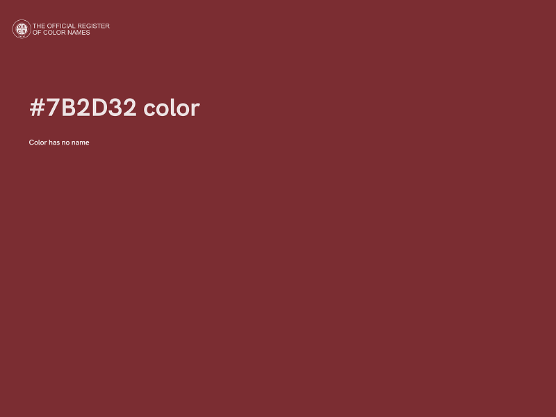 #7B2D32 color image