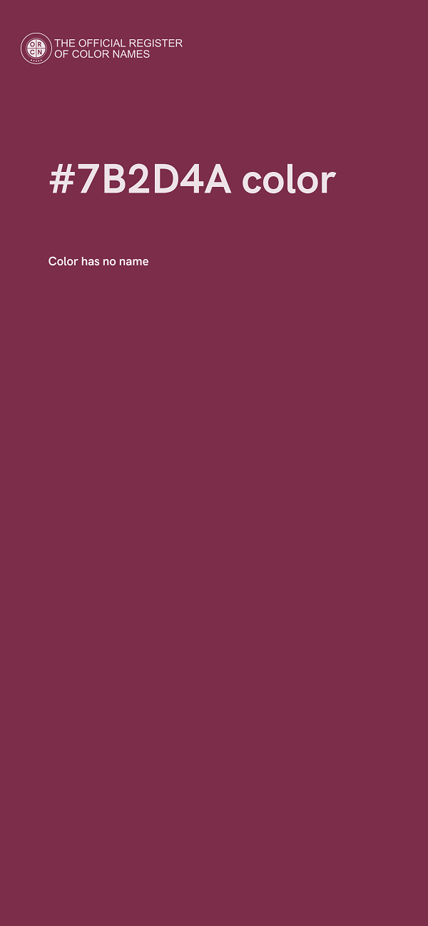 #7B2D4A color image
