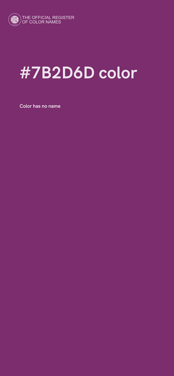 #7B2D6D color image