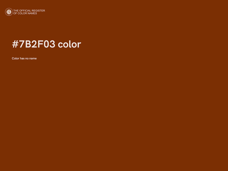 #7B2F03 color image