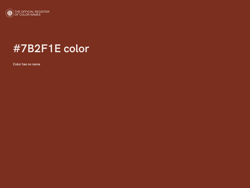 #7B2F1E color image