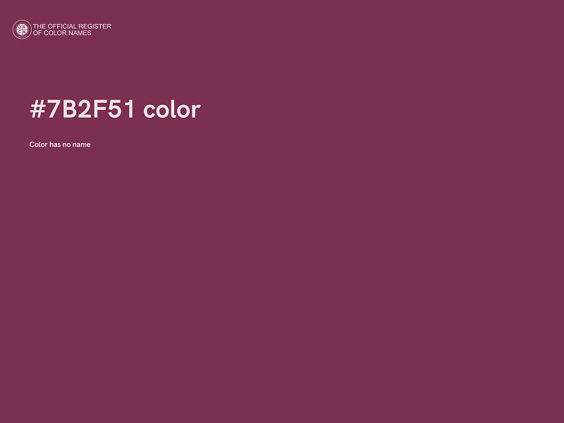 #7B2F51 color image