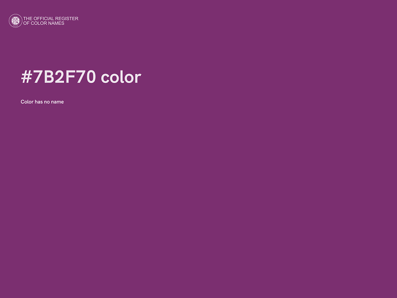 #7B2F70 color image