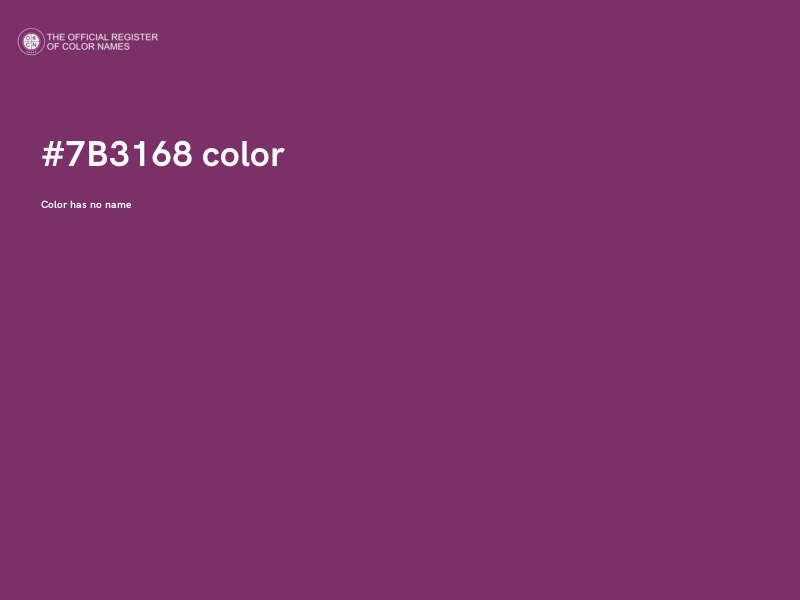 #7B3168 color image
