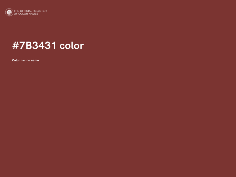 #7B3431 color image