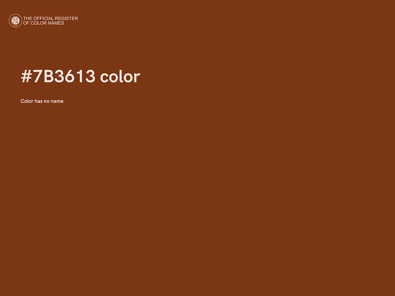 #7B3613 color image