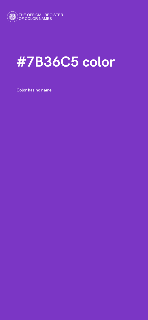 #7B36C5 color image
