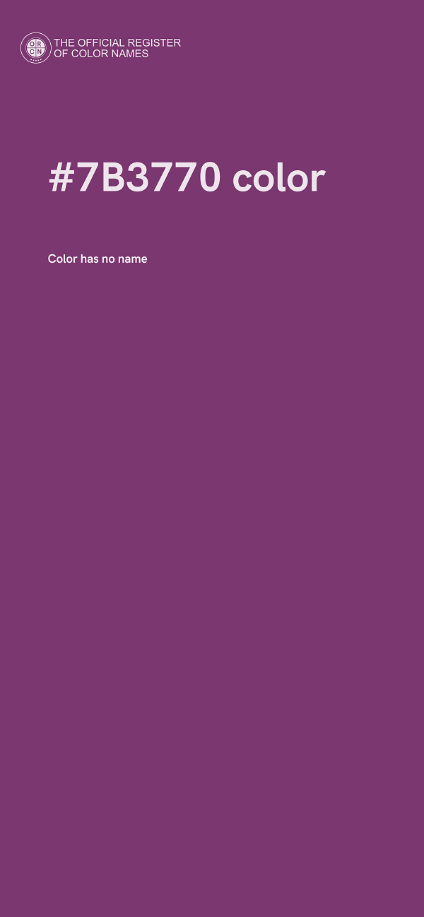 #7B3770 color image