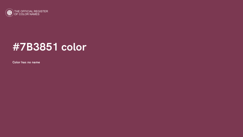 #7B3851 color image