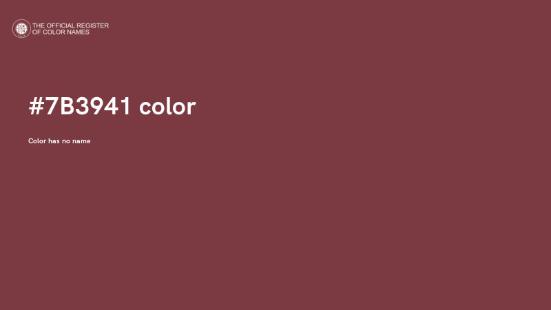 #7B3941 color image