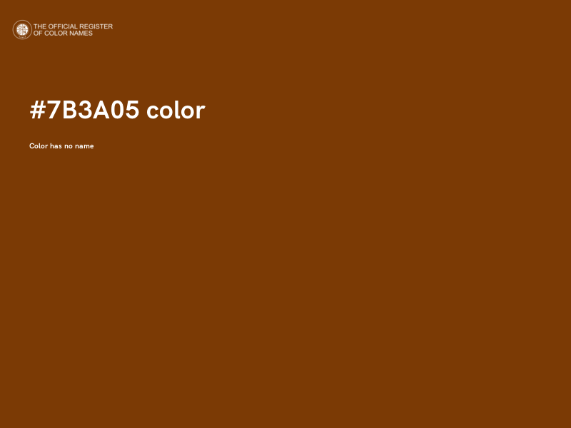 #7B3A05 color image