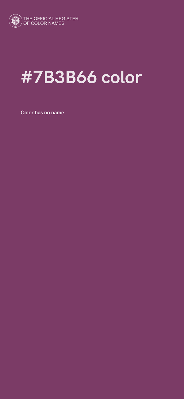 #7B3B66 color image