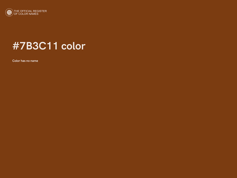 #7B3C11 color image