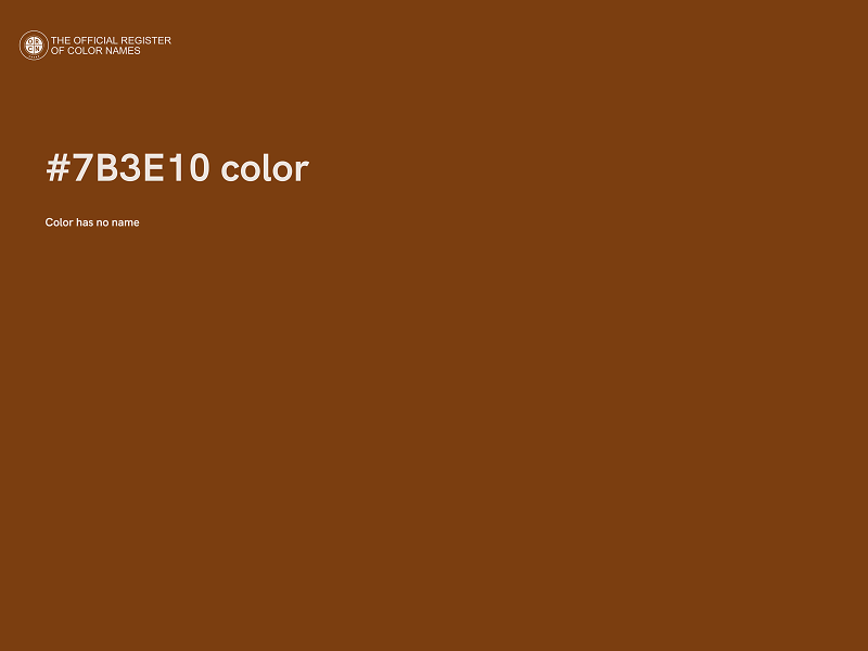 #7B3E10 color image