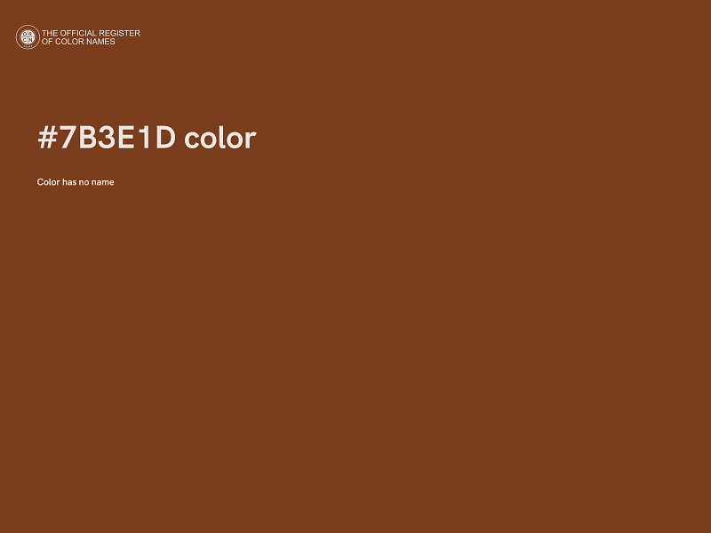 #7B3E1D color image