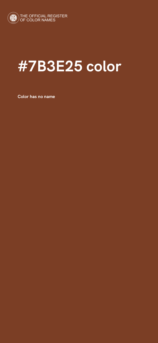 #7B3E25 color image