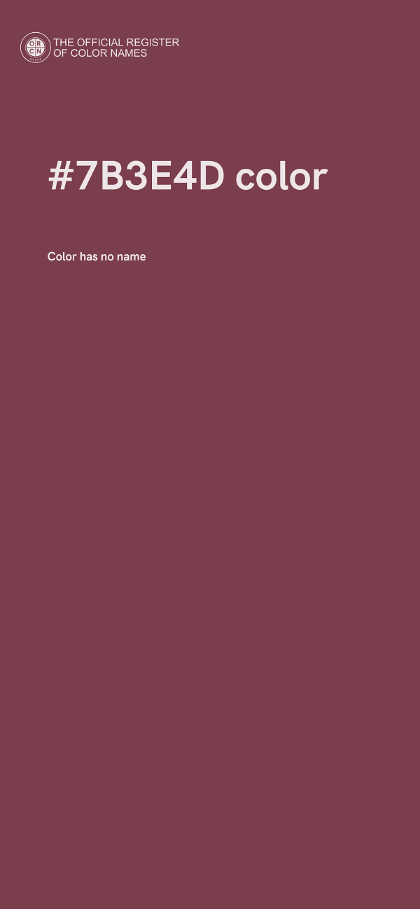 #7B3E4D color image