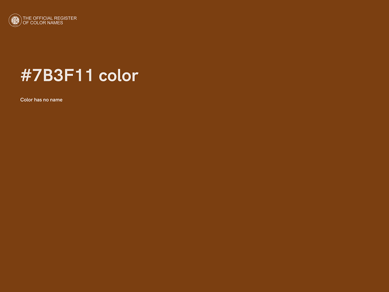 #7B3F11 color image