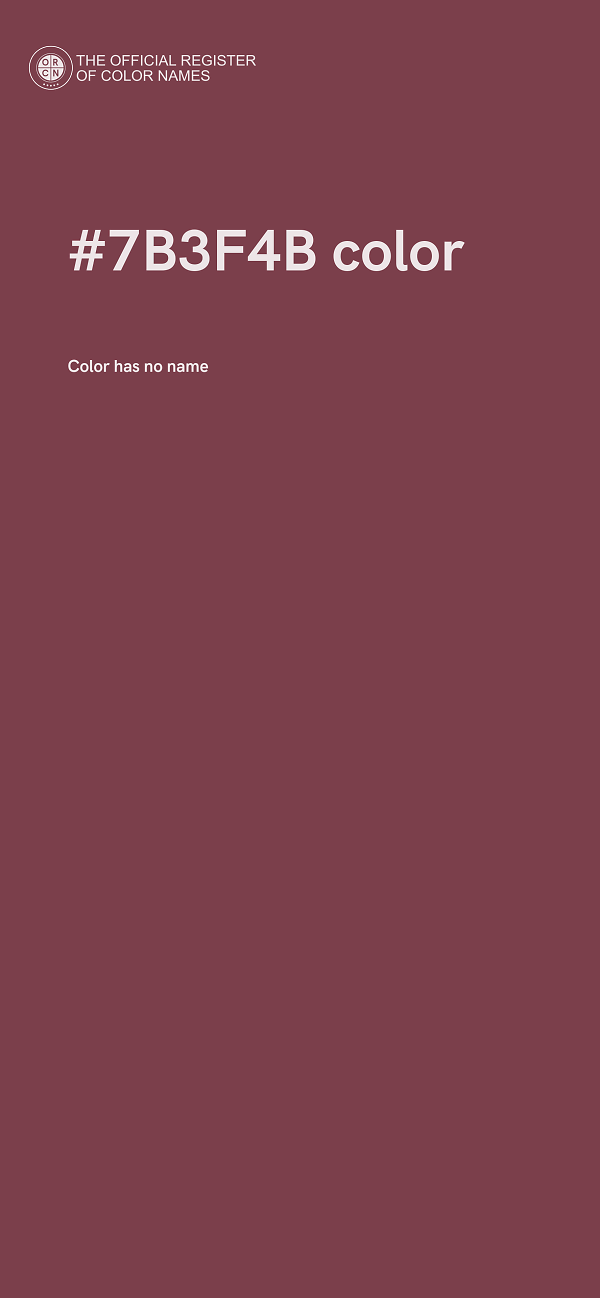 #7B3F4B color image