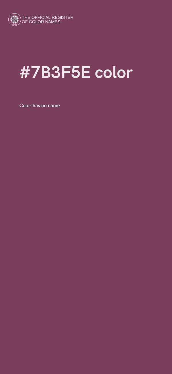 #7B3F5E color image