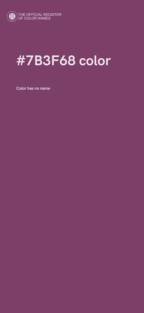 #7B3F68 color image