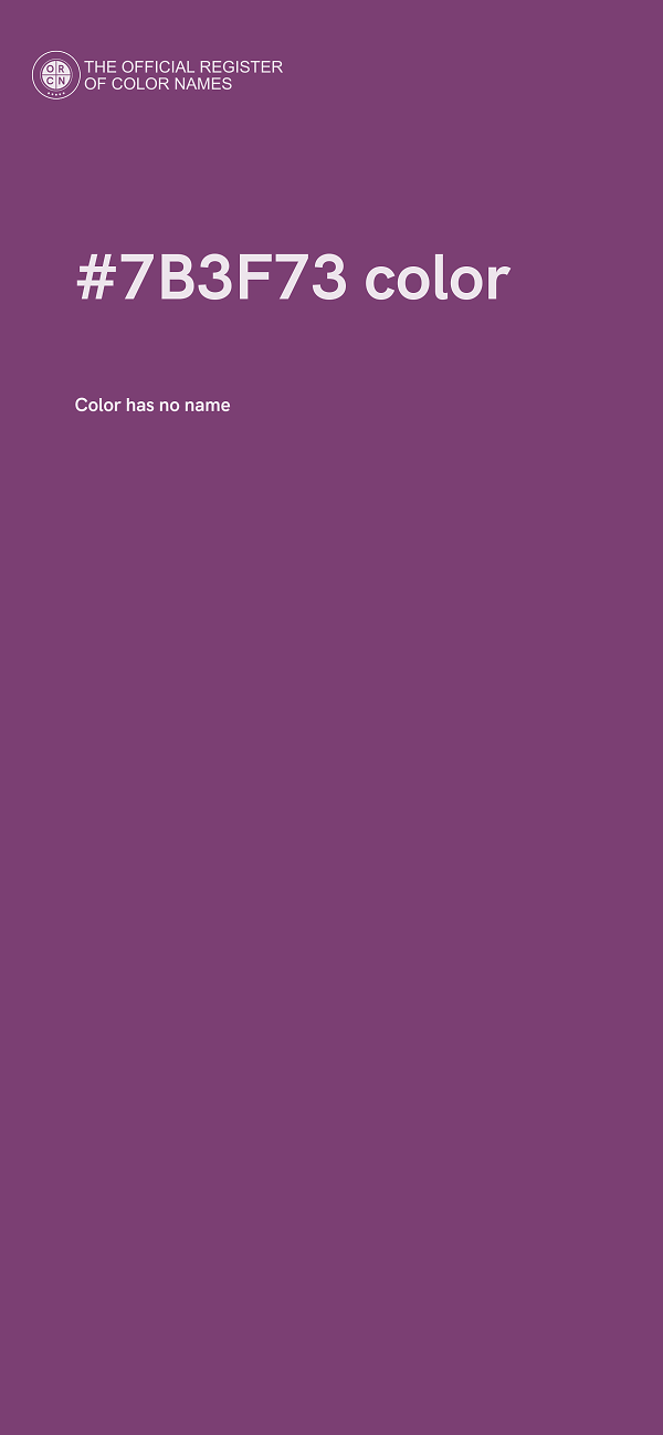 #7B3F73 color image