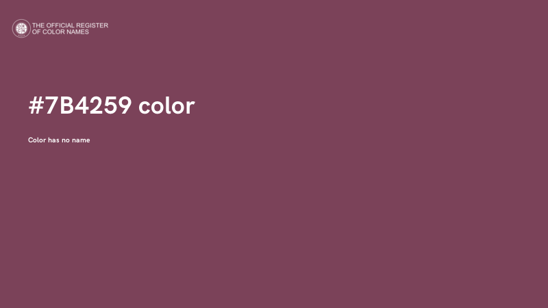 #7B4259 color image