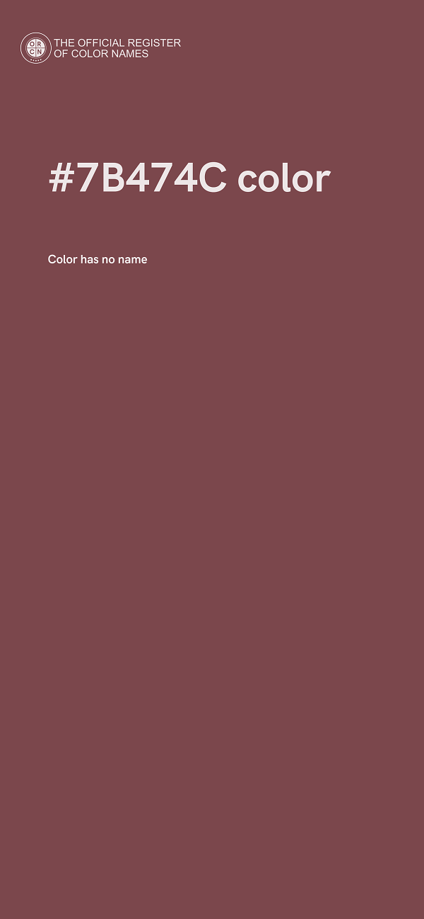 #7B474C color image