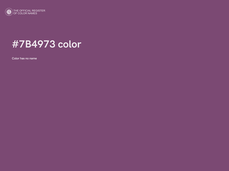 #7B4973 color image