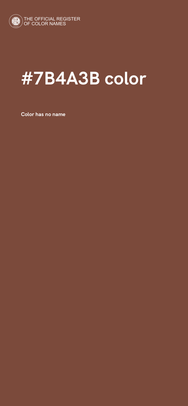 #7B4A3B color image