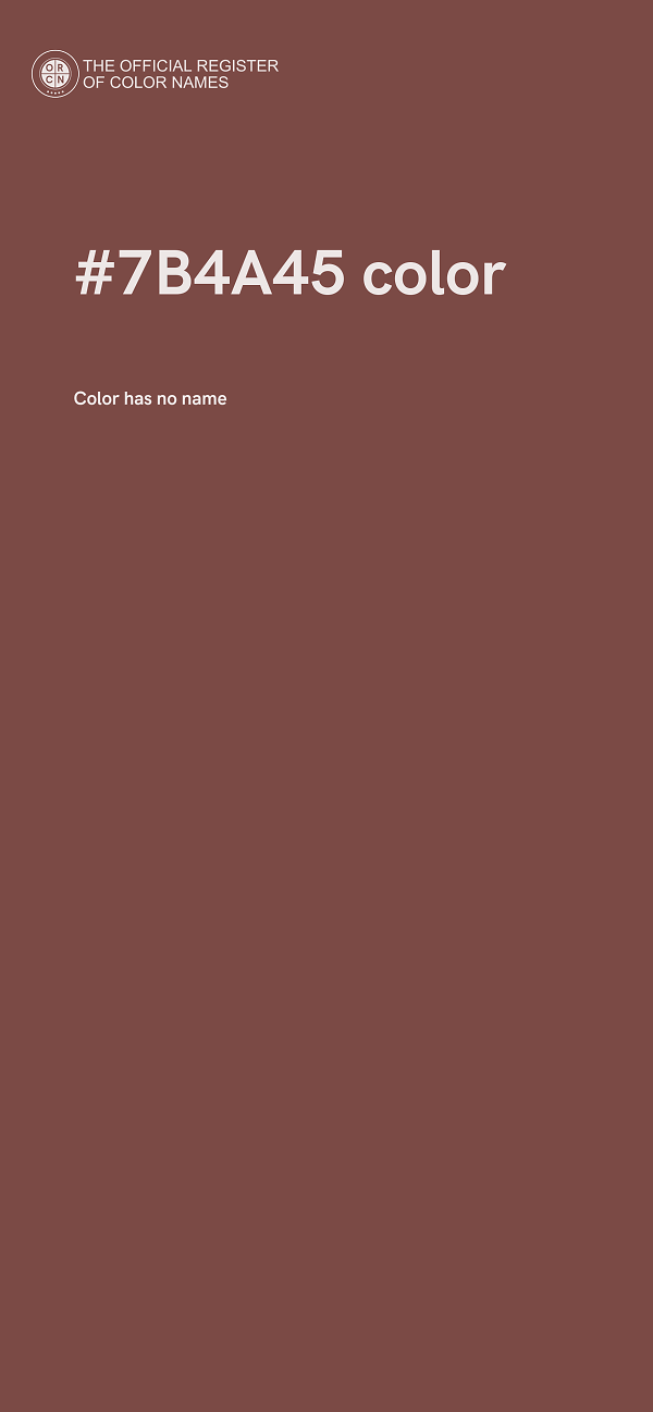 #7B4A45 color image