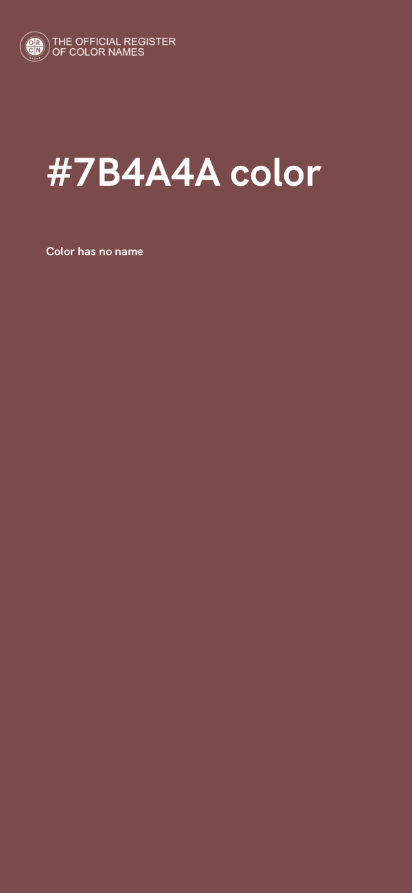 #7B4A4A color image