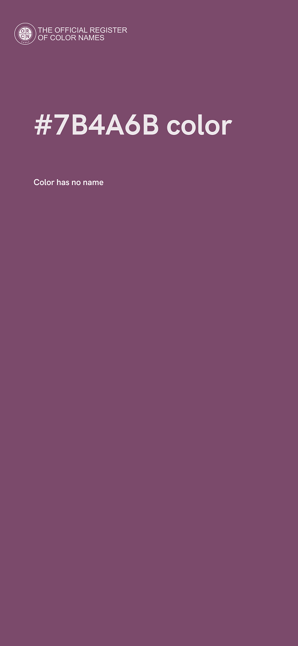 #7B4A6B color image