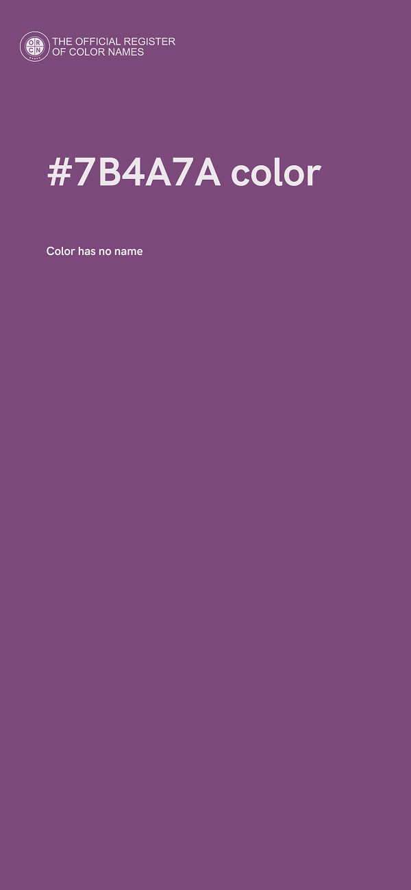 #7B4A7A color image