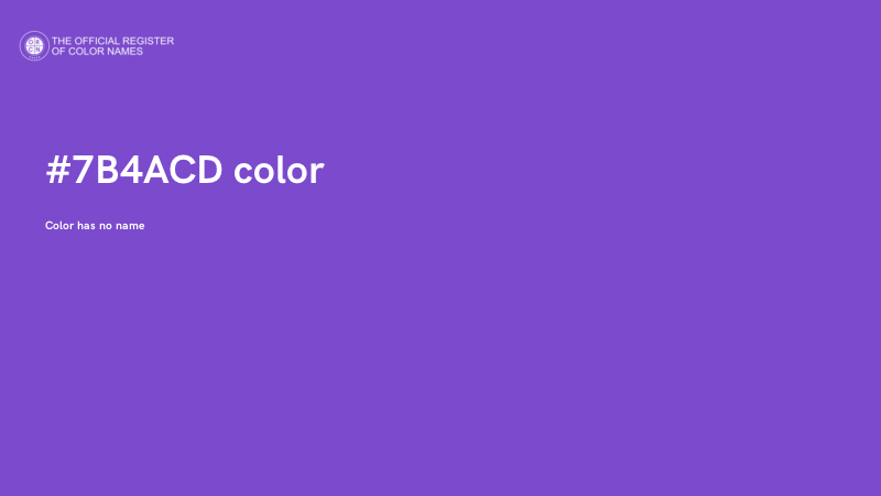#7B4ACD color image