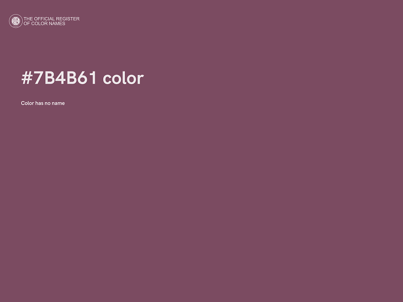 #7B4B61 color image