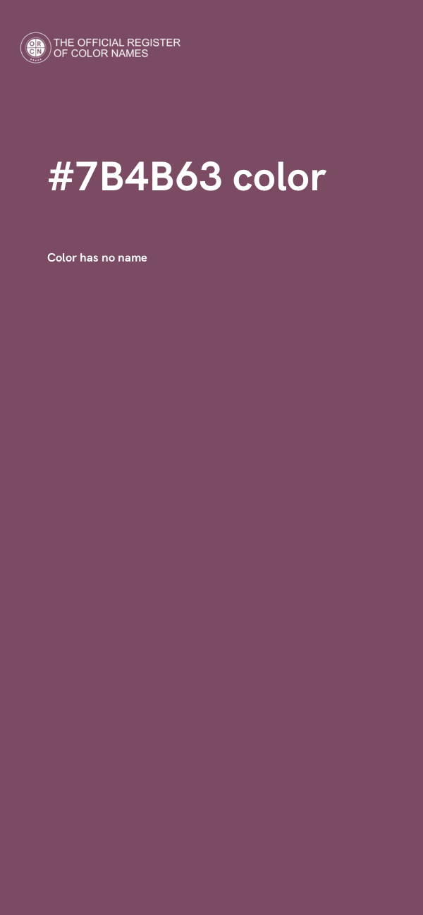 #7B4B63 color image