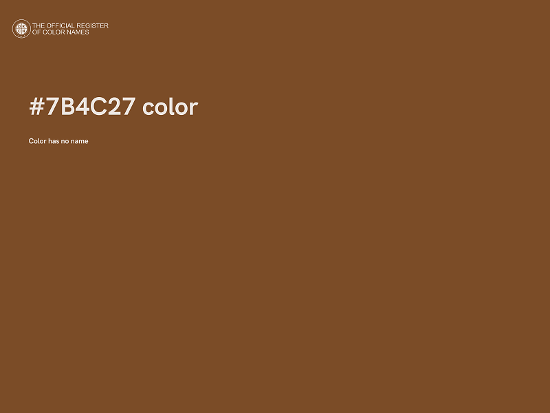 #7B4C27 color image