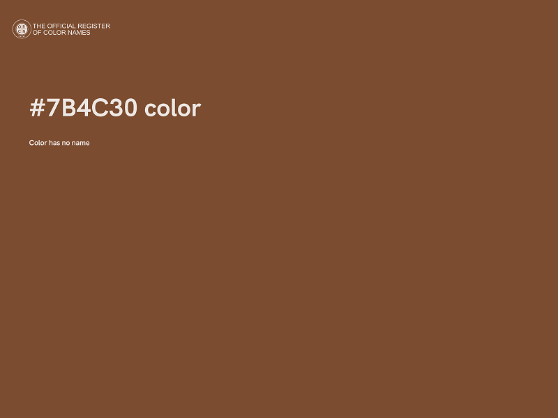 #7B4C30 color image