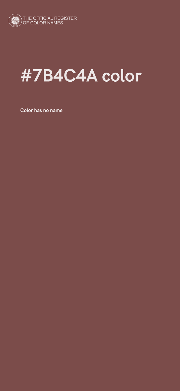 #7B4C4A color image