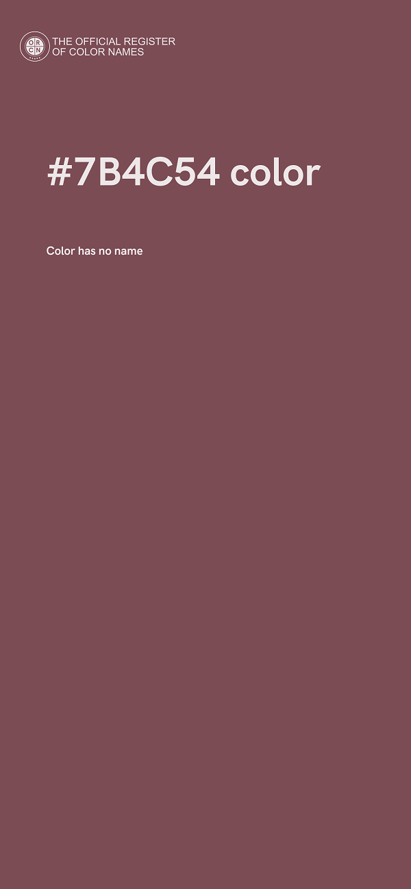 #7B4C54 color image