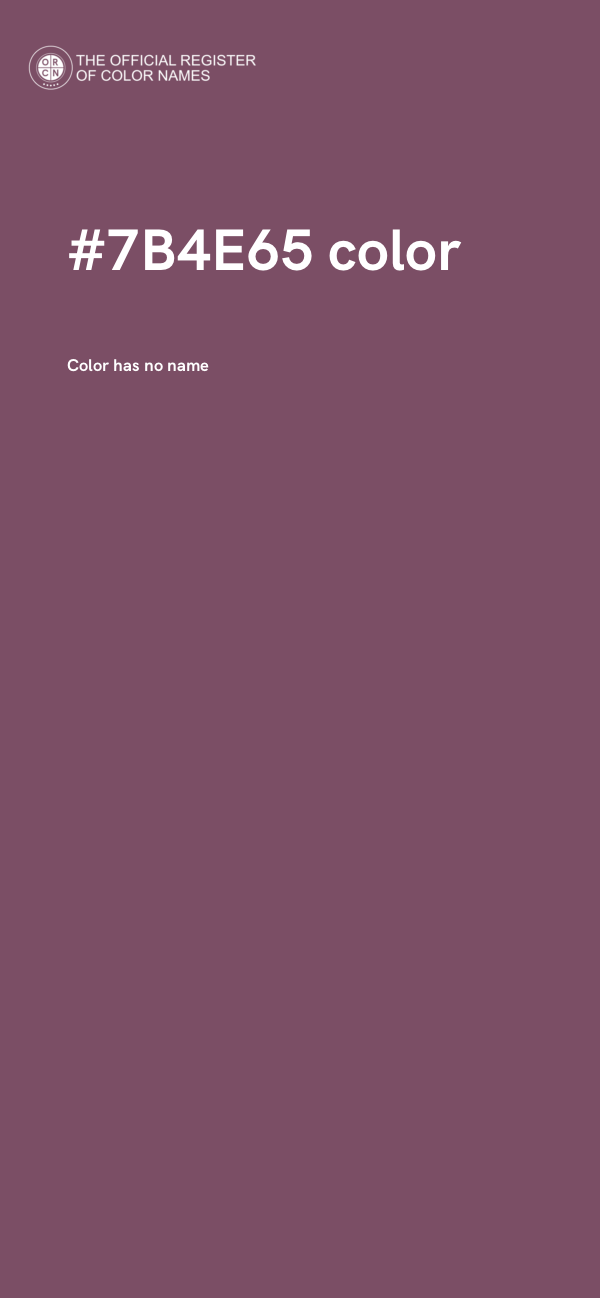 #7B4E65 color image