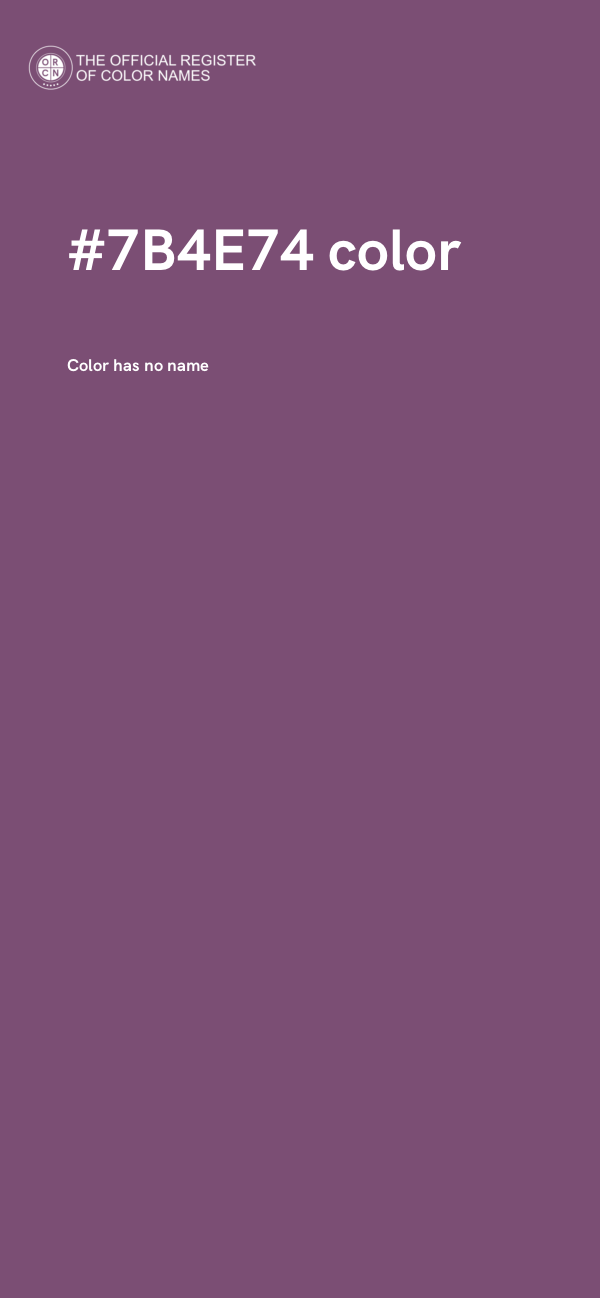 #7B4E74 color image