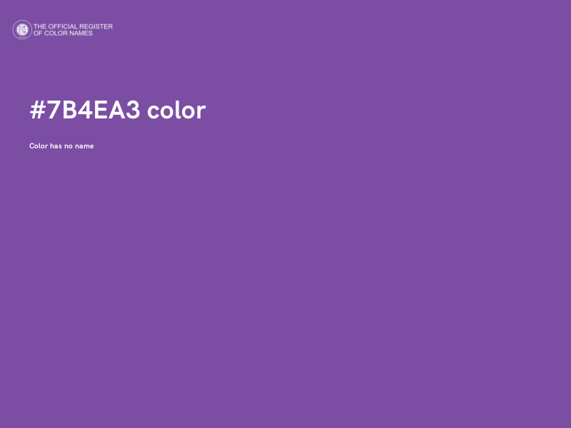 #7B4EA3 color image