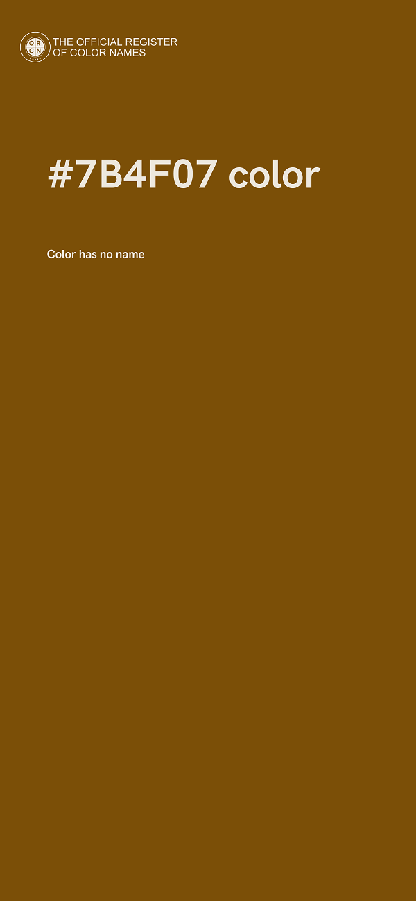#7B4F07 color image