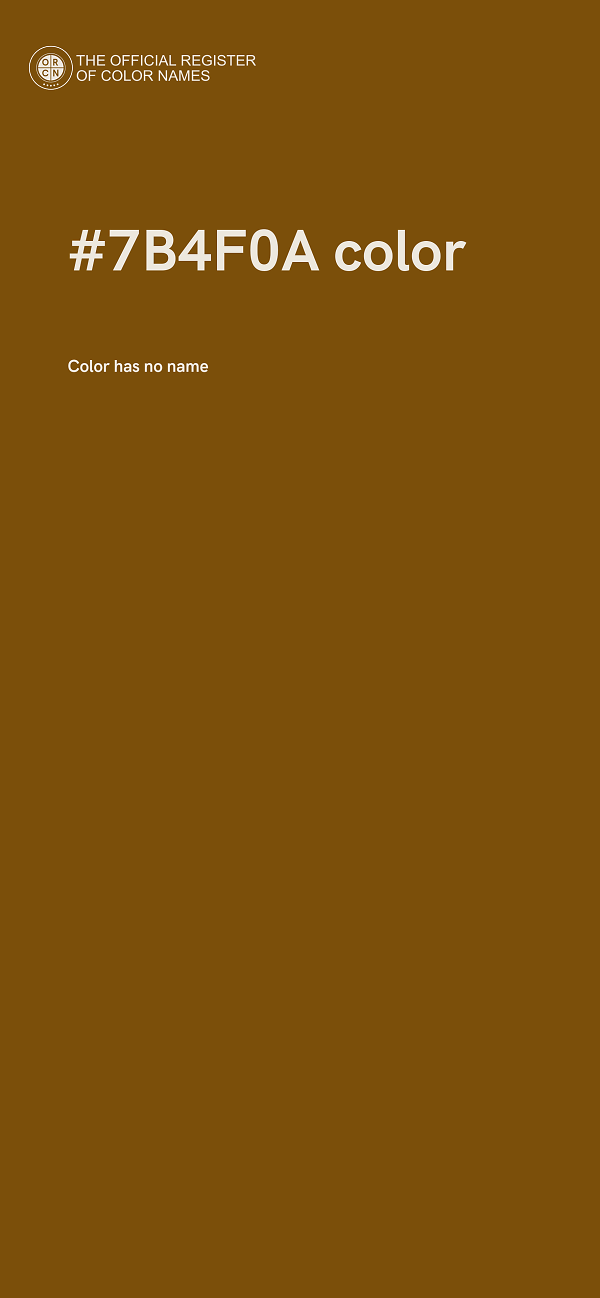 #7B4F0A color image