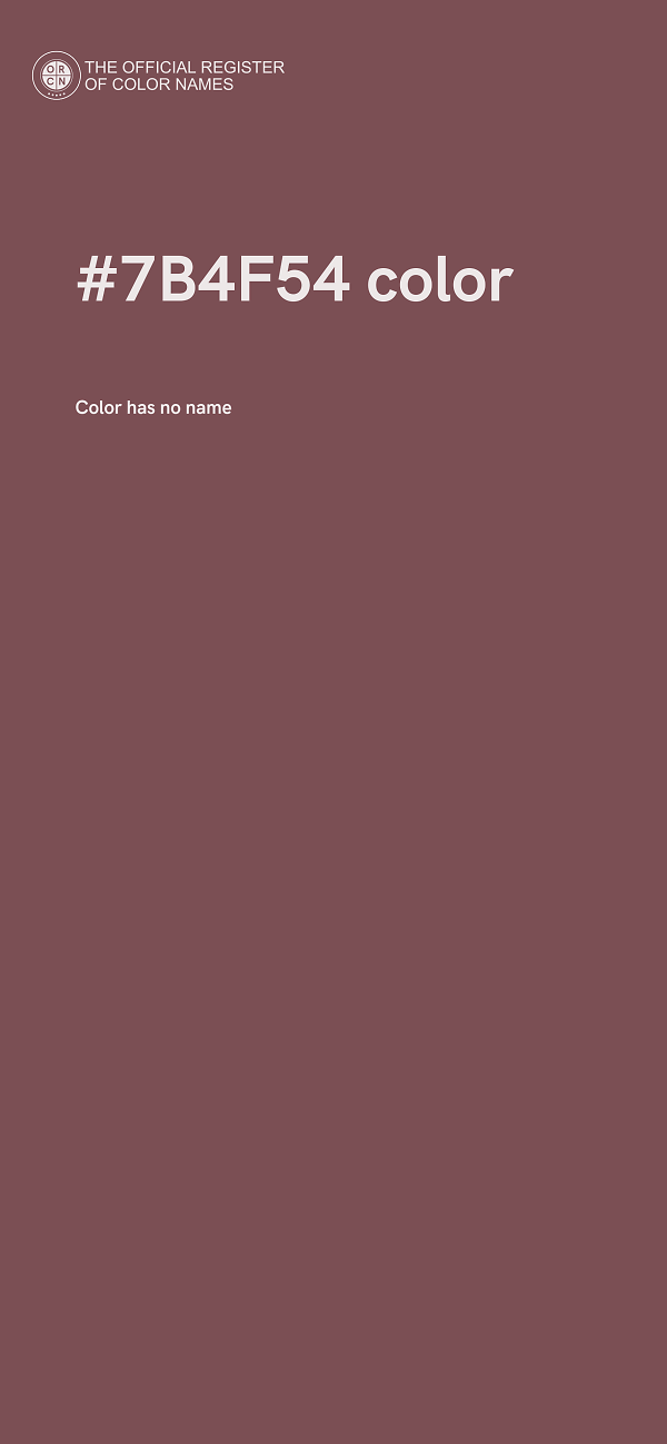 #7B4F54 color image
