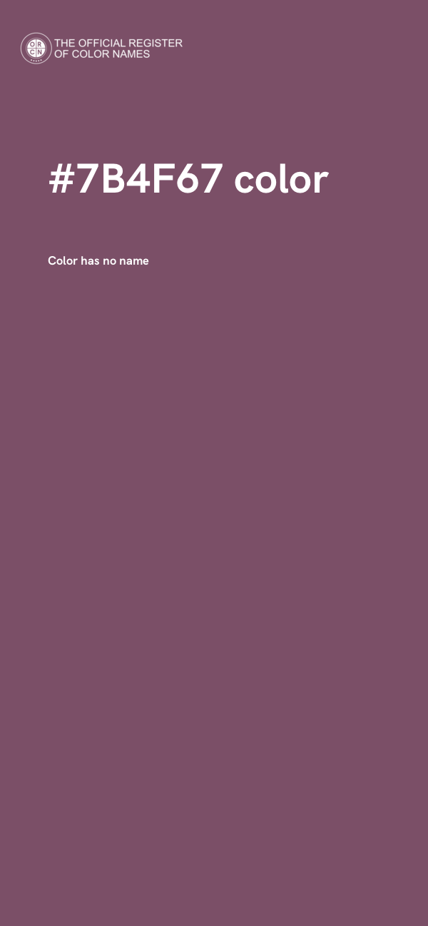 #7B4F67 color image