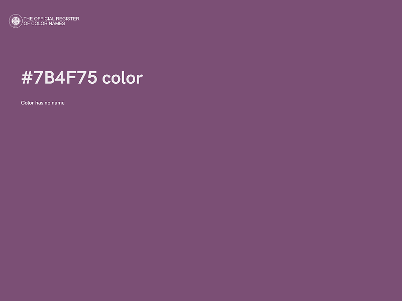 #7B4F75 color image